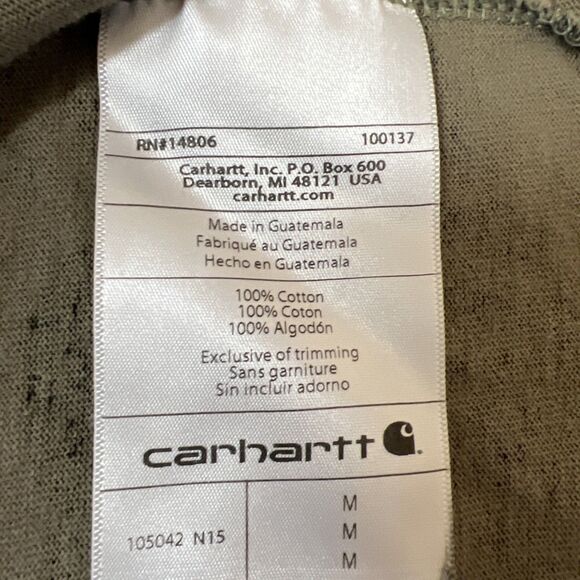 Carhartt T-shirt Men's Medium M Camo Relaxed Long Sleeve Casual Gorp Hunting - Picture 9 of 9